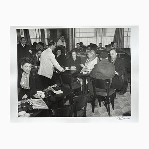 Brassaï, Pablo Picasso at the Café De Flore, 1939, Silver Print