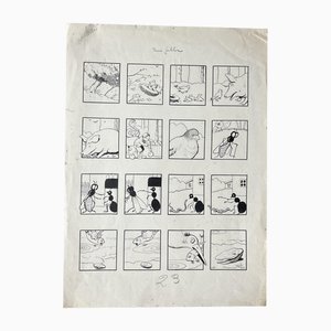 Benjamin Rabier, Tres fábulas, Dibujo a tinta