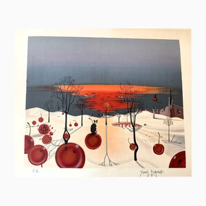 Xavier Degans, Paysage d'Hiver, Lithograph