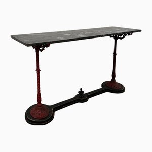 Late 19th Century Cast Iron and Marble Console Table