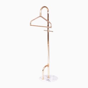 Mid-Century Clothes Valet Stand in Brass & Marble, France, 1960s
