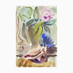 Carlo Ravagnan, Stilleben, Aquarell, 1969