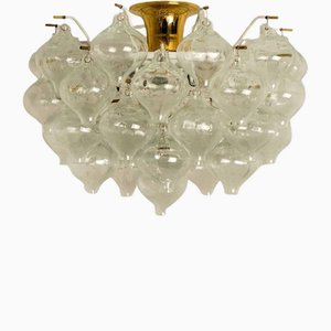 Lampada Tulipan in vetro trasparente di JT Kalmar per Kalmar, 1970