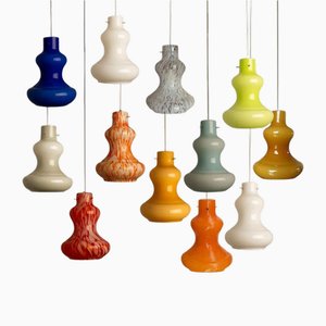 Vintage Murano Glas Hängelampe von Massimo Vignelli für Venini, 1960