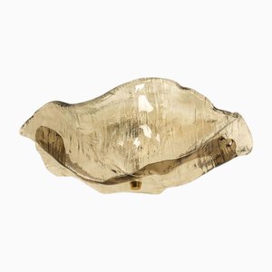 Lampada da parete in vetro trasparente e marrone di JT Kalmar per Kalmar, 1965