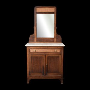 Dressing Table with Mirror and Marble Top