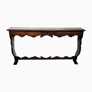 Table Console Antique en Bois Sculpté, Italie, 1890s