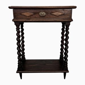 Antique Italian Walnut Console with Carved Legs, 1890s