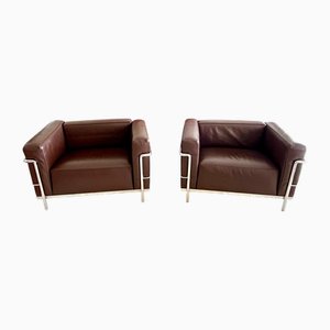 Set of LC3 Chairs by Le Corbusier for Cassina, 1990s