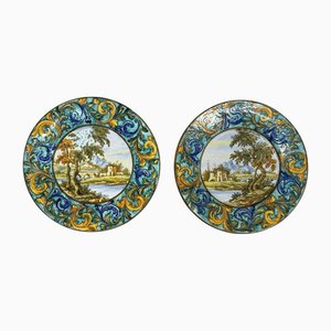 Plats Style Renaissance Fait Main Vintage par N. Tapolini, Italie, 1970s, Set de 2
