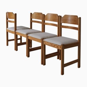 Swedish Pine Dining Chairs, 1960s, Set of 4