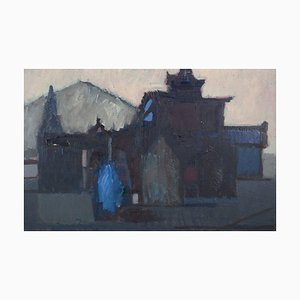 Peer Lorentz Dahl, View of a Church, 1964, Oil on Canvas