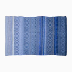 Large Swedish Handwoven Rug in Wool by Eva Tunåker for Kjoltygens Vävatelje, 1970s