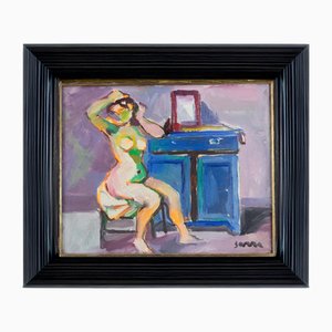 Manlio Sarra, Nude of Woman, Mid-20th Century, Oil on Canvas