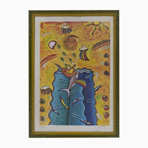 Giuliano Ghelli, Komposition, Siebdruck, 1980er