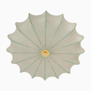 Large German Round Cocoon Flush Mount, 1970s