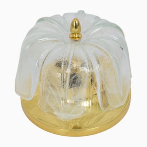 Große Runde Murano Glas Einbauleuchte von Limburg, Deutschland, 1970er