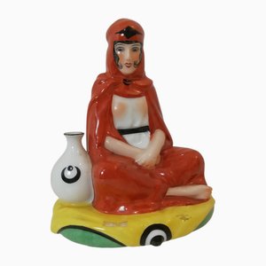 Arabische Dame aus Keramik von Chiparus für Etling Paris, Frankreich, 1920er-1940er