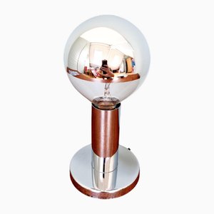 Space Age Table Lamp in Chrome Metal, 1970s