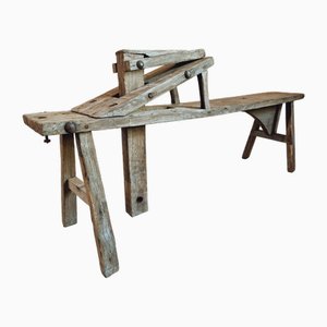 Antique French 19th Century Carpenters Workbench in Oak