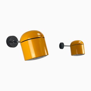 Yellow-Orange Pop Art Wall Spotlights by Staff, 1970s, Set of 2
