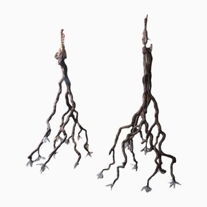 Lustres Branchés Décoratifs, 1940, Set de 2