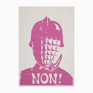 Mai 1968 Nein! Protestplakat, Schule der Schönen Künste, Frankreich, 1968