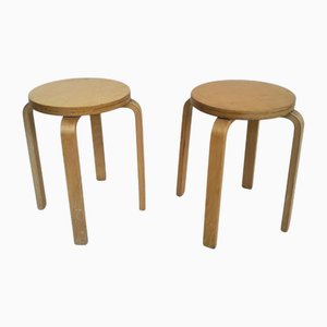 Sgabelli E60 in legno di Alvar Aalto per Artek, anni '60, set di 2