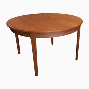 Round Danish Teak Dining Table with Double Butterfly Tops, 1960s