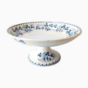 Antique French Ceramic Compotier by Emile Bourgeois for Choisy-Le-Roi, 19th Century