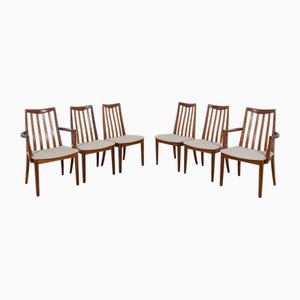 Mid-Century Teak and Fabric Dining Chairs by Leslie Dandy for G-Plan, United Knigdom, 1960s, Set of 6