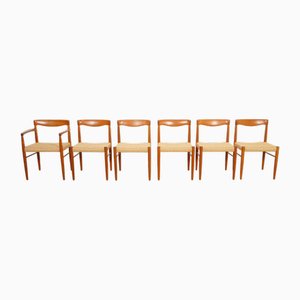 Vintage Teak Dining Chairs by H.W. Klein for Bramin, 1950s, Set of 6
