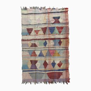 Tapis Boucherouite Berbère Vintage
