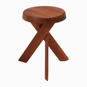 Holzhocker von Pierre Chapo, 1970er