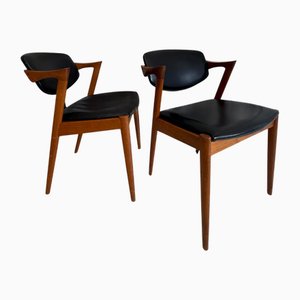 Set of Model 42 Chairs by Werner Schou, 1956