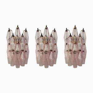 Corridor Stairwell Wall Sconces in Murano Glass, Set of 3
