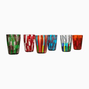 Murano Glass Tequila Cups by Angelo Ballarin for Ribes Studio, 2004, Set of 6