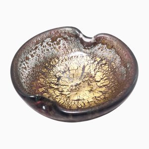 Vintage Mod. Cendrier Porpora en Verre de Murano Violet par Ercole Barovier, 1950s