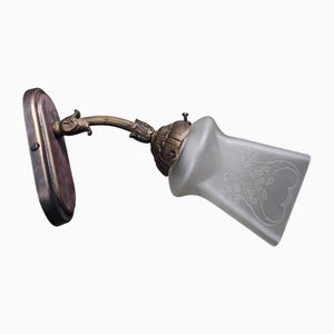 Art Deco Brass Wall Lamp, 1920s