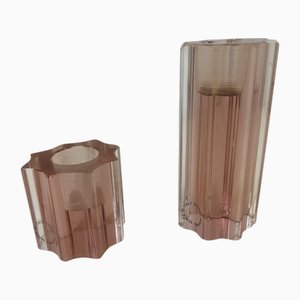 Doric Model Candleholders by Venini, Italy, 1980s, Set of 2