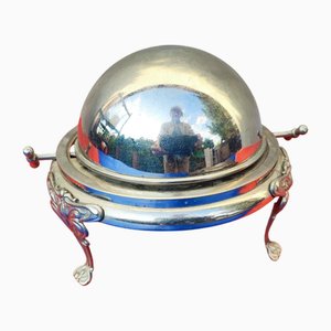 Vermessingter Art Deco Kaviarbehälter, 1920er