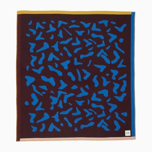 Scatter Decke in Blau und Kastanienbraun von Granite + Smoke