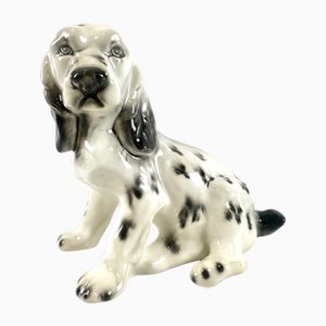 Large Vintage Puppy Dog Figurine in Porcelain, 1960s