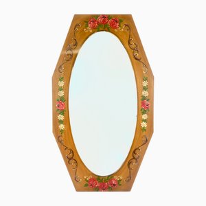 Austrian Hand-Painted Wall Mirror, 1980s