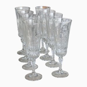 Vintage Pressglas Champagnergläser, 1950er, 8 . Set
