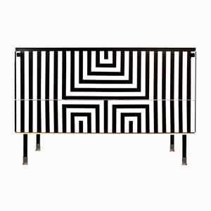 Bettkasten mit Op Art Motiv, Deutschland, 1968