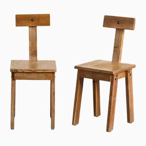 Pierre Guariche zugeschriebene Chalet Chairs für La Plagne, 1970er, 2er Set
