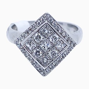 Vintage Ring with Natural Brilliant Cut Diamonds, 1990s