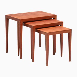 Mid-Century Danish Nesting Tables by Severin Hansen for Haslev Møbelsnedkeri, 1960s, Set of 3