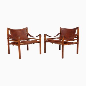 Safari Chairs Model Scirocco attributed to Arne Norell, 1970s, Set of 2
